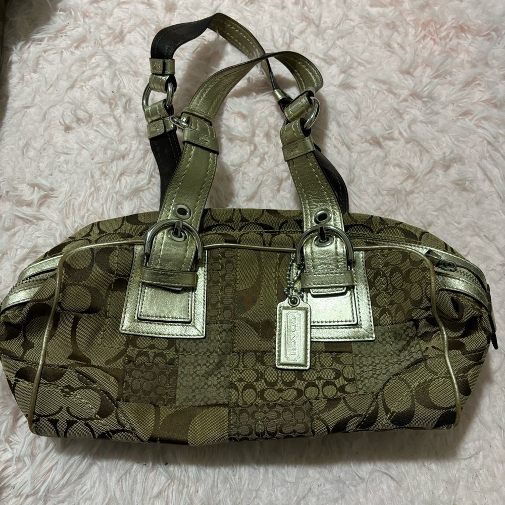 Coach vintage gold shoulder bag